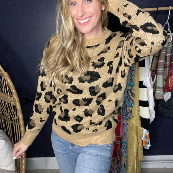 Sweaters - Leopard Sweater